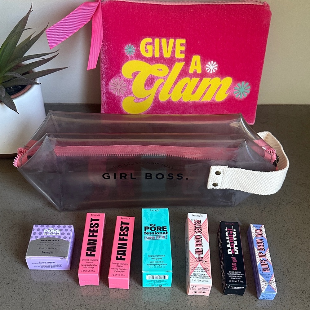 Benefit Glam Set Bundle Make up Bags and travel cosmetics 😎